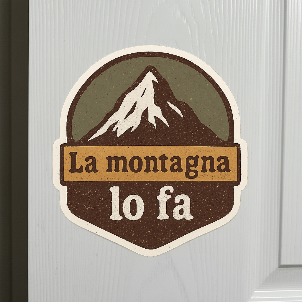 La montagna lo fa: montagna antracite - adesivo