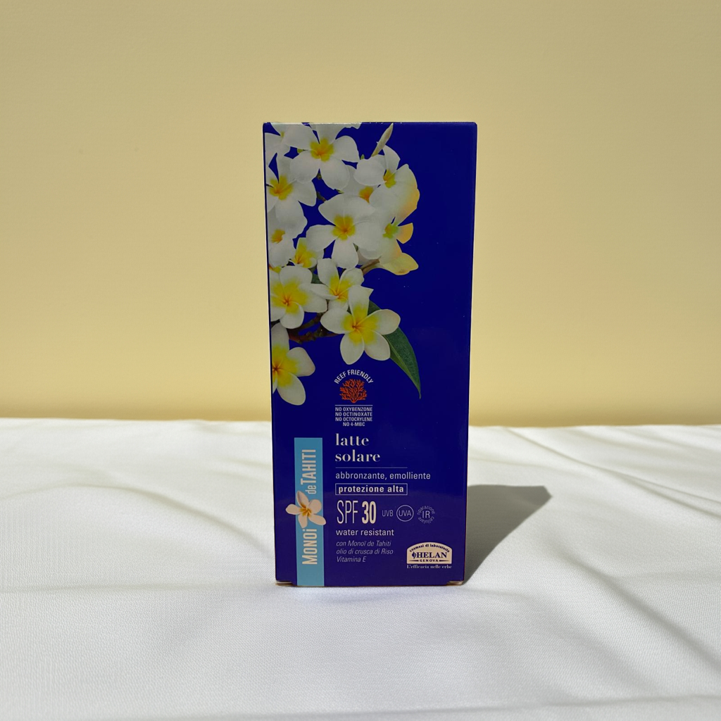 HELAN - Monoi de Tahiti Latte Solare Abbronzante SPF 30 150 ml - Water Resistant