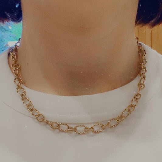 Collana parigina in acciaio inossidabile color oro