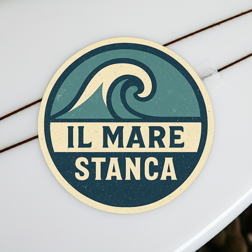 Il mare stanca: onda - adesivo