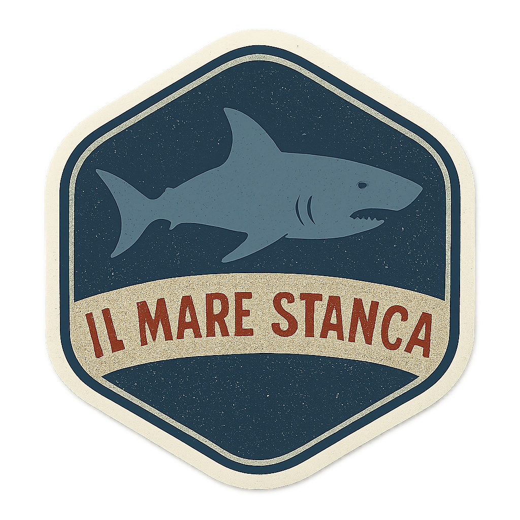Il mare stanca: squalo - adesivo