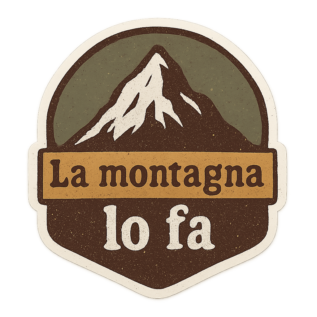 La montagna lo fa: montagna antracite - adesivo