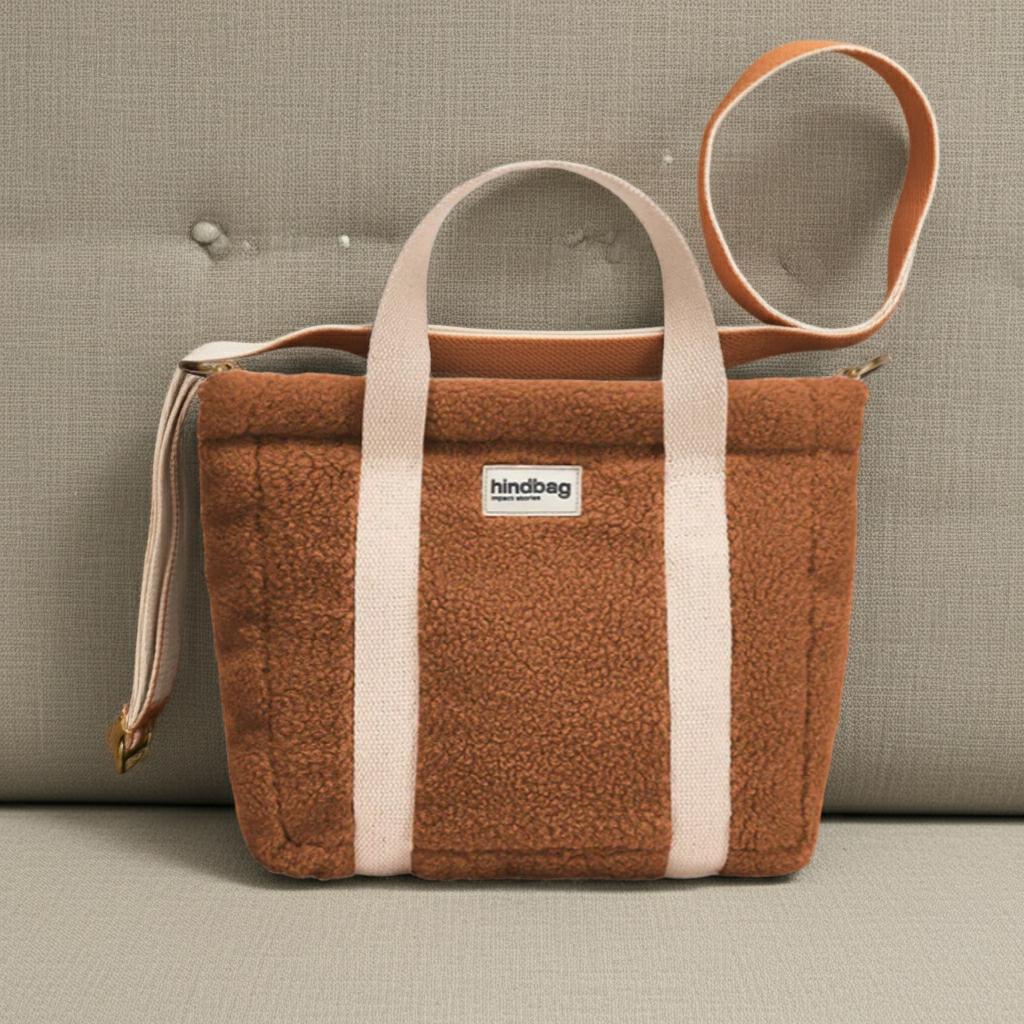 Borsa tracolla teddy - marrone