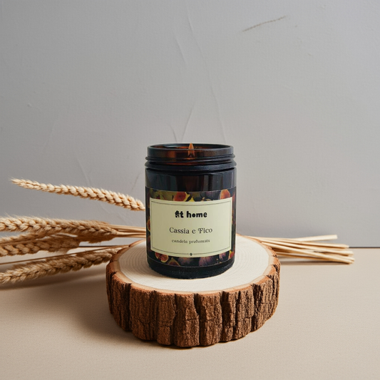 Candela Artigianale in Cera Naturale – Cassia e Fico