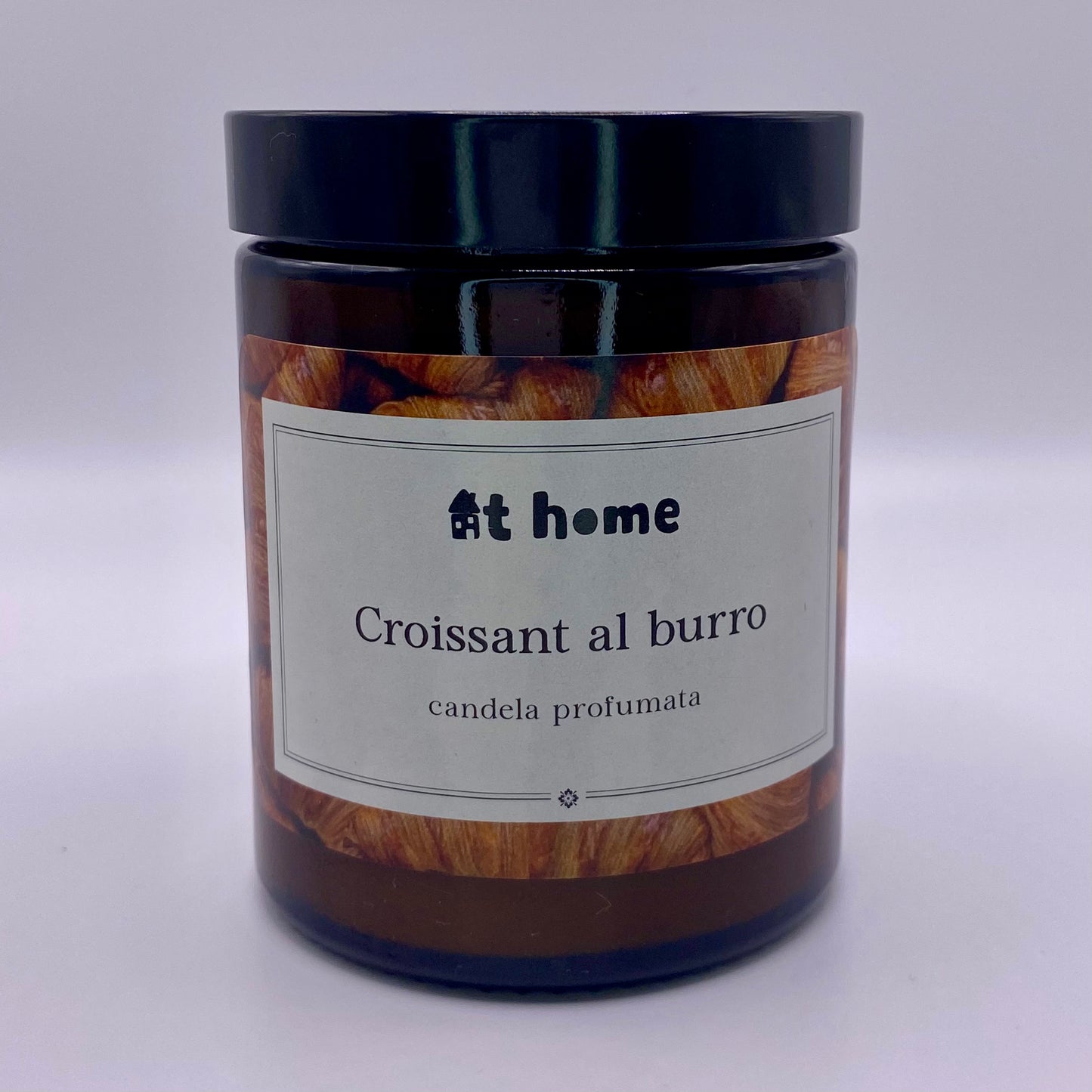 Candela Artigianale in Cera Naturale – Croissant al Burro