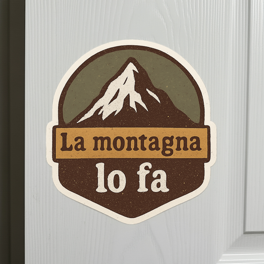 La montagna lo fa: montagna antracite - adesivo