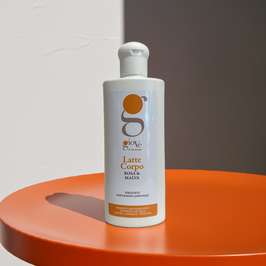 Giove Officinali - Latte Fluido Corpo Rosa e Malva 200 ml per idratazione naturale e delicatezza floreale