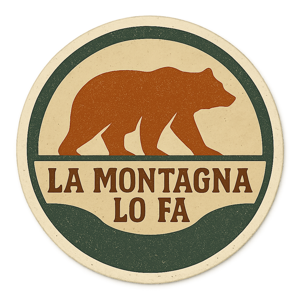 La montagna lo fa: orso - adesivo