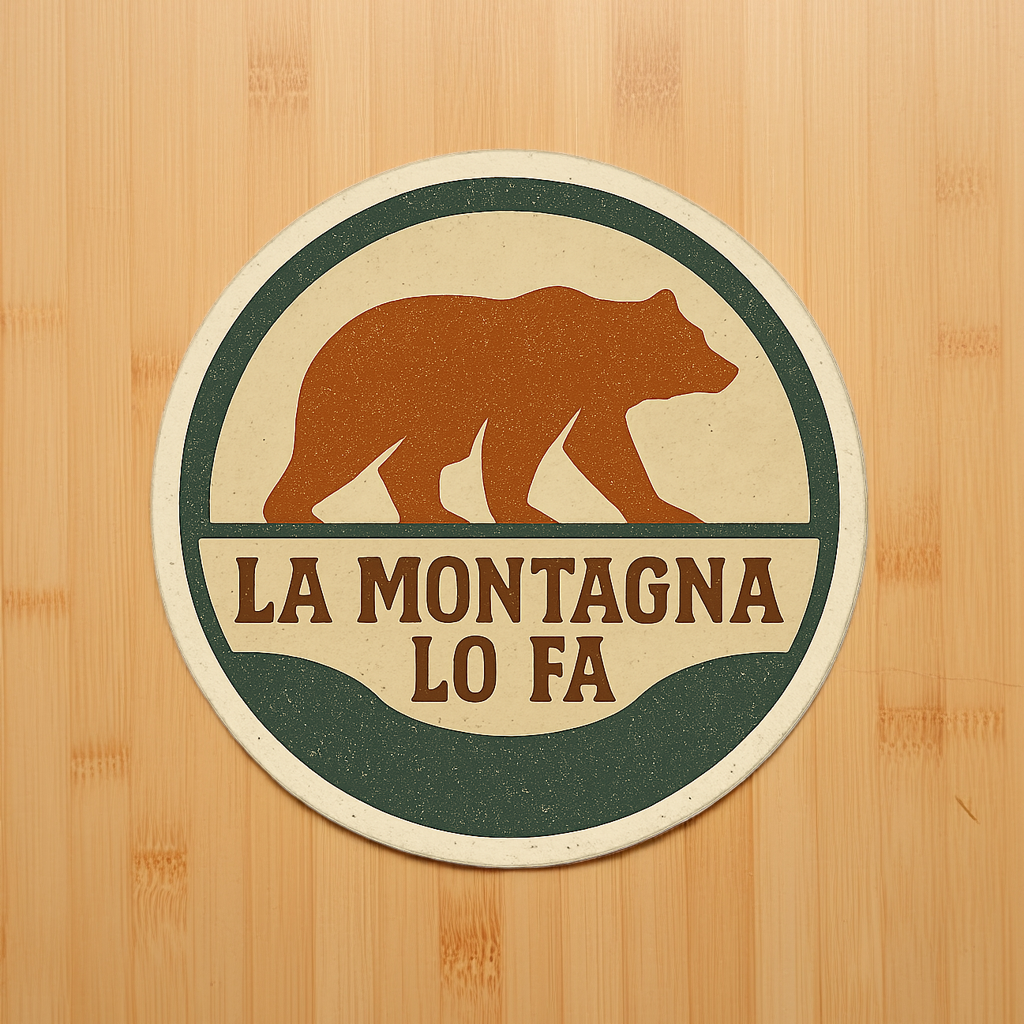 La montagna lo fa: orso - adesivo