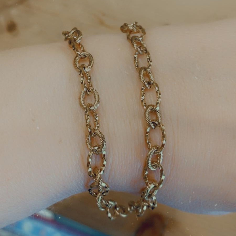 Collana parigina in acciaio inossidabile color oro