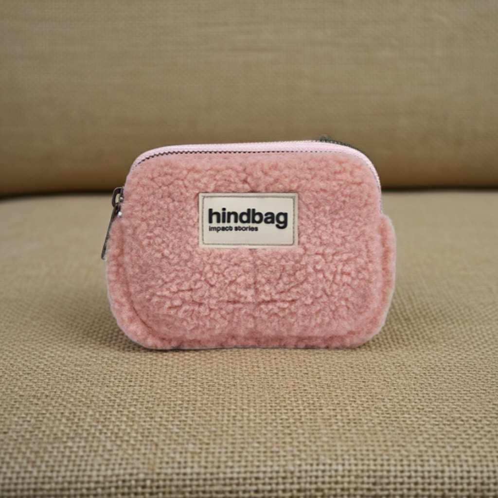 Portamonete teddy - rosa antico