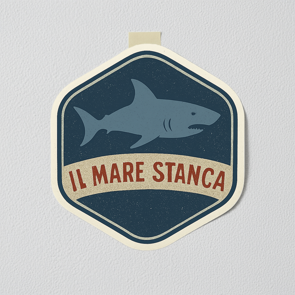 Il mare stanca: squalo - adesivo