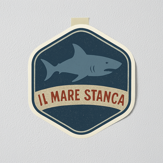 Il mare stanca: squalo - adesivo