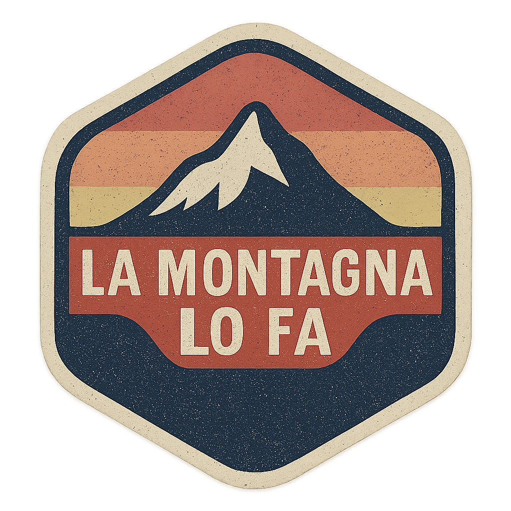 La montagna lo fa: montagna tricolore - adesivo